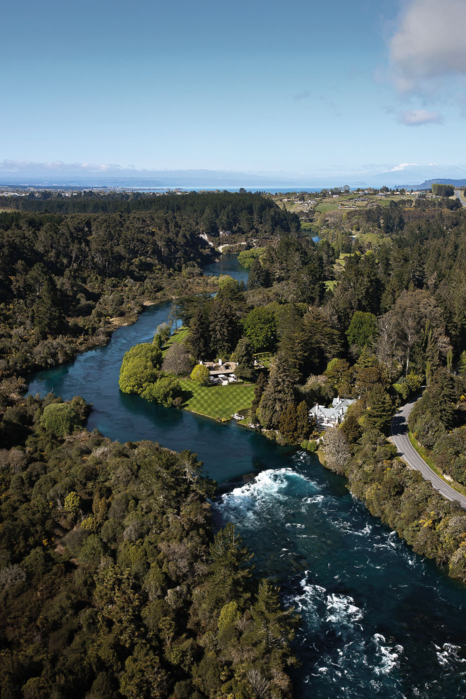 Huka Lodge, Taupo. Landscape design by Suzanne Turley Landscapes