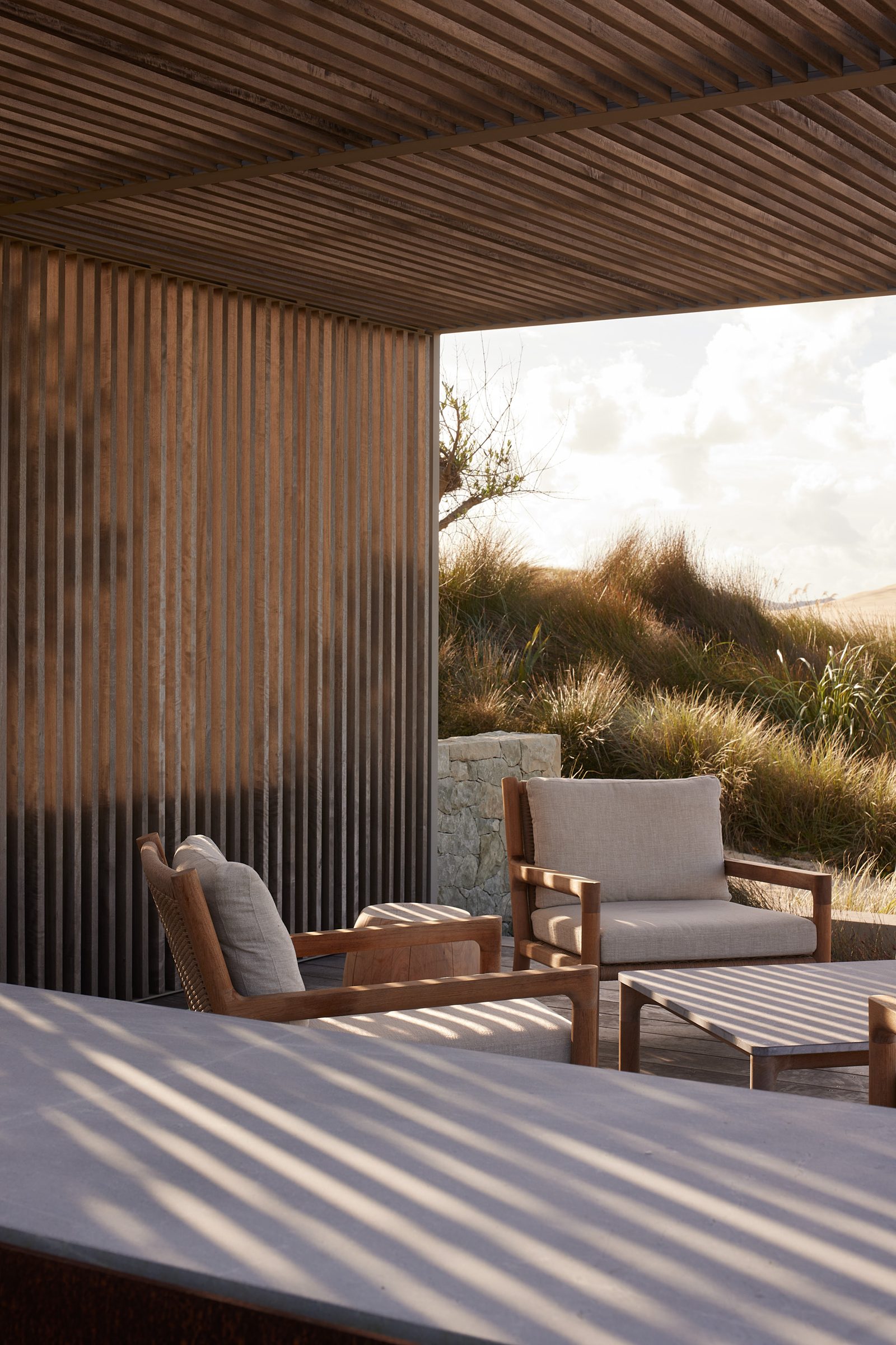 Coastal Home, Tara Iti. Landscape design by Suzanne Turley Landscapes