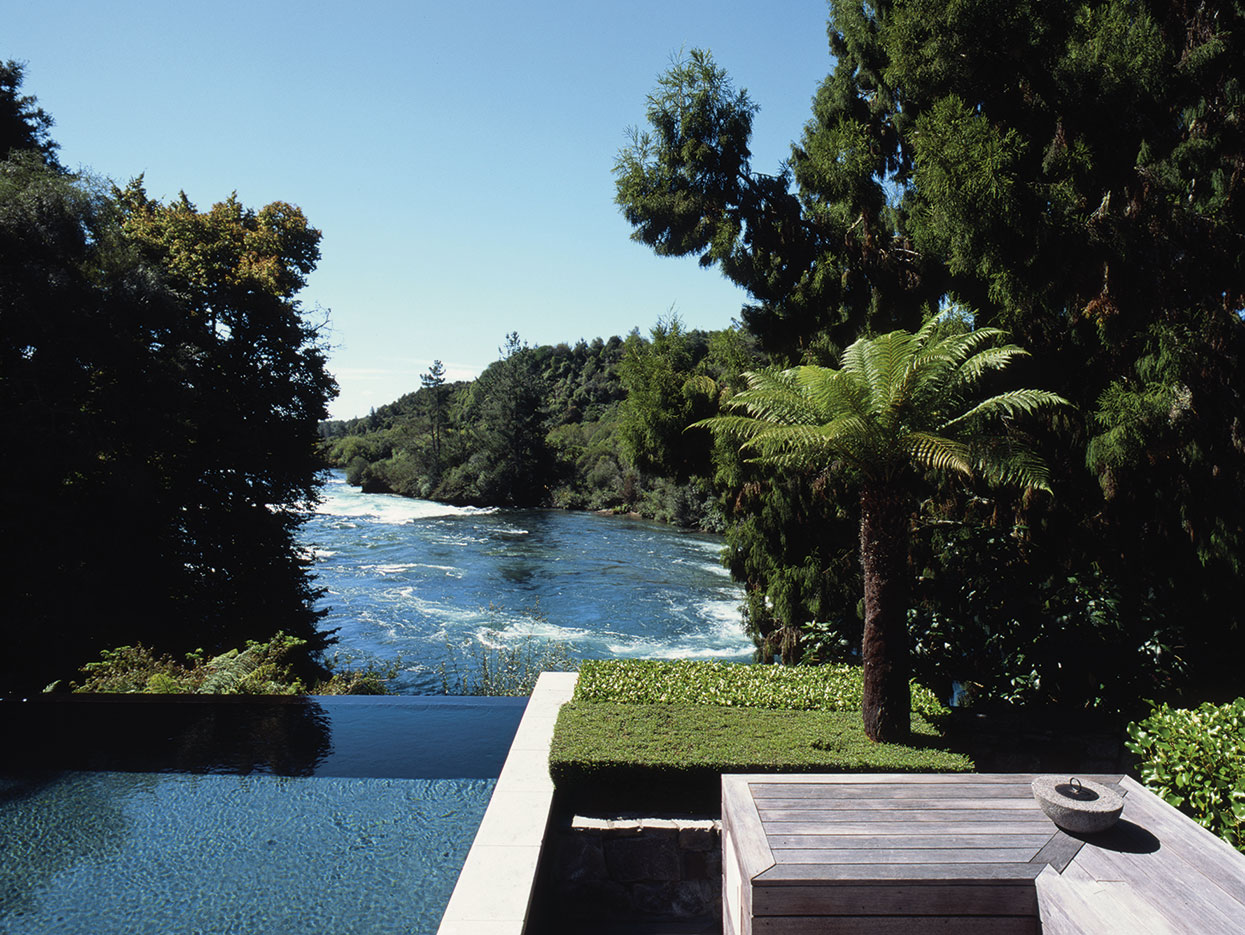 Huka Lodge, Taupo. Landscape design by Suzanne Turley Landscapes