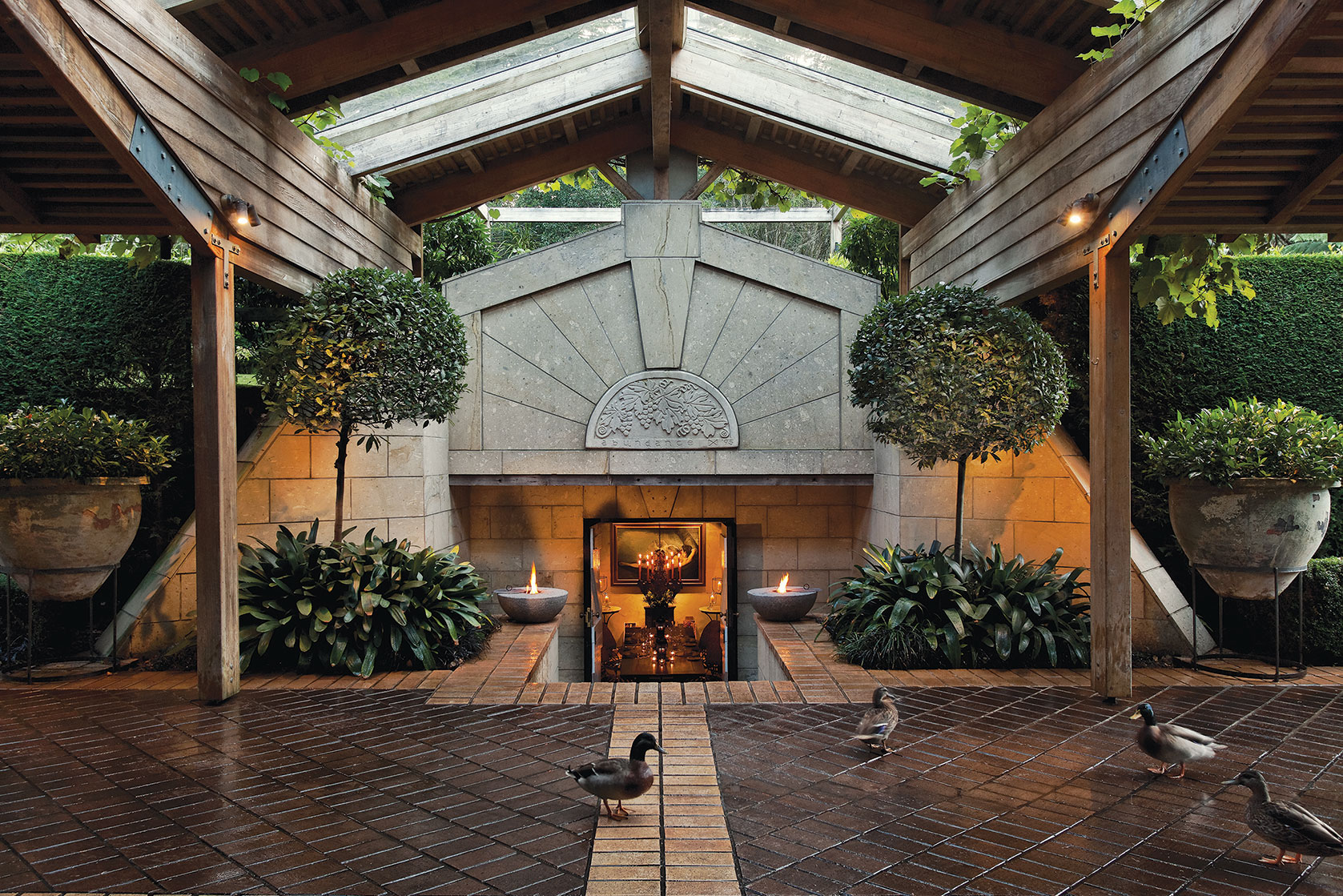 Huka Lodge, Taupo. Landscape design by Suzanne Turley Landscapes